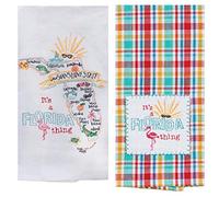 2 Piece Kay Dee Home State of Florida Embroidered Kitchen Towel Bundle