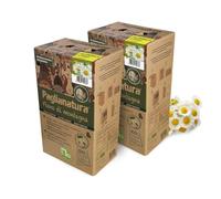 2-piece kit - Mountain Hay Straw 600gr with Chamomile in Dispenser - Natural Food and Aromatherapy for Rabbits and Rodents