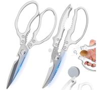 2 Piece Kitchen Scissors Set with Poultry Shear Stainless Steel Kitchen Shear Multi Purpose Scissor for Food Chicken Bones