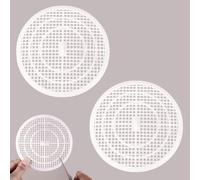 2 Piece Kitchen Sink Strainer - Drain Grill Cover - Bath Hair Catcher - Drain Cover -Can Be Cut Sink Strainer for Kitchen, Bathroom, Shower Tub (White)
