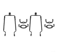 2 Piece Lamp Harp Stand Kit Adjustable 7 to 10 Inches for E26 Socket Base, Metal with Chrome Coating, Compatible with Various Lampshades for Lighting Fixture Updates (Black)