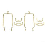 2 Piece Lamp Harp Stand Kit Adjustable 7 to 10 Inches for E26 Socket Base, Metal with Chrome Coating, Compatible with Various Lampshades for Lighting Fixture Updates (Gold)