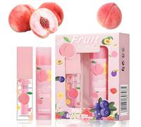 2-Piece Lip Balm & Gloss Set - Moisturising Lip Care Duo with Smooth Texture & Lasting Shine - Makeup Kit for Women Girls Stylish Beauty Gift Set for Daily Use, Birthday, Party Holidays (Peach)