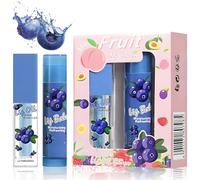 2-Piece Lip Balm & Gloss Set - Moisturising Lip Care Duo with Smooth Texture & Lasting Shine - Makeup Kit for Women Girls Stylish Beauty Gift Set for Daily Use, Birthday, Party Holidays (Blueberry)