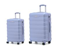 2 Piece Luggage Set 20 Inch Carry On & 28 Inch Large Suitcase, Lightweight Hard Shell Travel Case with Spinner Wheels, 3 Digit Combination Lock, Durable ABS Suitcases (Purple, CABIN 20" + LARGE 28")