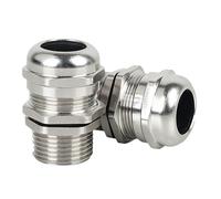 2 Piece M37 Waterproof Cable Extensions, Nickel-Plated Brass Waterproof Connectors, IP68 Adjustable Connector Joints, Cable Fixing Joints with Sealing Gasket and Locking Nut, Diameter 18-25mm