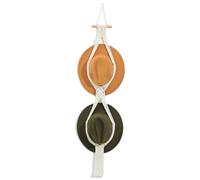 2 piece Macrame Hat Hanger, Hat Rack Hat Hangers, Hat Rack Boho Hat Hanging Holder Wall Hanging Hats Organizer for Wide Brim Cap Storage, Cowboy Hat Hanger for Wall Hat Holder Display Organizer
