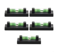 2-Piece Magnetic Bubble Level for Leveling - 40mm for Level with 7-Shaped Base, Black Aluminum Housing, Compatible wit(5pcs)