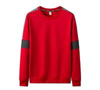 2 Piece Men's Jogging Set Long Sleeve Hooded Sweatshirt Casual Large Size Slim Sweatshirt and Trousers Trendy Comfortable Versatile Autumn Streetwear for Sports, Red, M