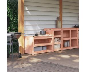 2 Piece Meppel Outdoor Kitchen Cabinet Set Solid Douglas Wood