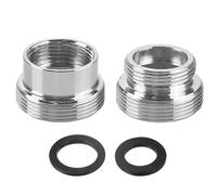 2-Piece Metal Faucet Aerator Tap Adapter for Kitchen and Bathroom Faucets 16mm to 22mm