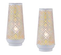 2-Piece Metal Table Lamp Nightstand Lamp Boho White 29cm E27 Decor