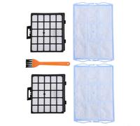 2 Piece Mo-tor Filter Set for Siemens VSZ3 Z3.0 VS06G and Bosch BSG6 BSGL4 Series, Sta Vacuum Replacement Parts with Cleaning Brush, Durable Plastic Accessories