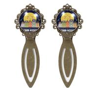 2 Piece Moon Castle Good Night Bookmark, Vintage Style Book Markers for Book Lovers Writers Readers Teachers, Birthday Gifts for Women Men Teens