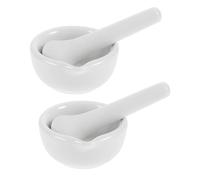 2-Piece Mortar with Pestle, Granite Mortar and Pestle Set, Mini Mortar for Spices, Herbs, Marble Mortar with Pestle, Ideal for Kitchen and Laboratory