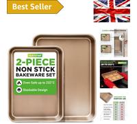 2-Piece Nonstick Carbon Steel Baking Sheets, Dishwasher Safe Oven Trays