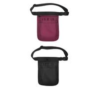 2-Piece Nurse Bag, Portable Nurse Storage Bag, Multi-Compartment Storage Bag, Adjustable Waist Bag (Black, Purple)