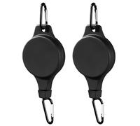 2 Piece Outdoor Plant Hanging Basket Hook and Retractable Pulley System for Garden and Bird Feeder