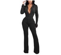 2 Piece Outfit for Women UK Outdoors Casual Elegant Solid Color Lapel Collar Zip Up Tops and Loose Cozy Pockets Trousers Sets Ladies Stylish 2 Piece Outfit Suit for Four Seasons
