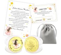 2 Piece Pacifier Fairy Gift Set, Pacifier Fairy Keepsake with Pacifier Fairy Coin, Pacifier-Free Certificate, Pacifier Fairy Letter and Coin Purse, Pacifier Farewell Gift for the Farewell Ceremony
