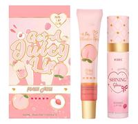 2-Piece Peach Lip Gloss Set, Lip Oil and Lip Care Combo, Gift Sets for Teenage Girls, Hydrating Lip Gloss for Girls, Lip Gloss For Dry and Chapped Lips, Christmas Girl Gift