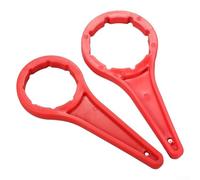 2-Piece Plastic Drum Lid Opener Wrench Set in Red for 5L-30L Stacking Drums, Ergonomic Grip Tool for Opening and Closing Industrial