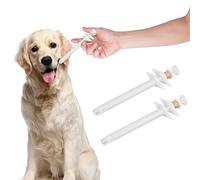 2 Piece Plastic Pet Pill Poppers Cat Pill Dispenser Dog Pill Dispenser Pill Popper for Cats Lightweight and Durable Dog Pill Popper Medical Tablet Feeding Tool Pill Popper for Dogs and Large Cats
