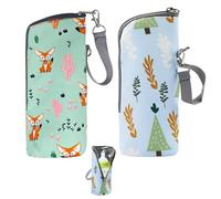 2-Piece Printed Bottle Bag, Convenient Bottle Insulation Cover, Baby Outdoor Products, Suitable for Shopping, Picnics, and Travel.