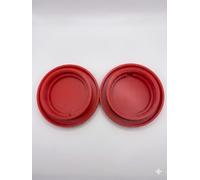 2-Piece Quail Waterer use Large Mouth Mason Jar, The Waterer Tray is Specially Designed to Keep Quail from Drowning. (Jars are NOT Included) RED