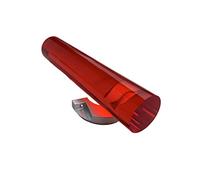 2 Piece Red Acrylic Round Solid Rod Bar DIY Decor Accessories, 8mm Diameter 500mm Long