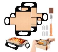 2-Piece Reusable Silicone Bread Loaf Pan Liner, Food-Grade Silicone Bread Baking Mat with 4 Handles, Non-Stick & Heat-Resistant Loaf Pan Lifters, Fits 9x5" or 1.5-lb Loaf Pans