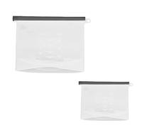 2-piece reusable silicone sealed bag, suitable for sandwich, snack, and soup food storage bags