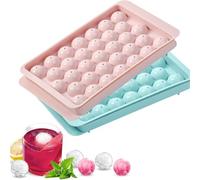 2 Piece Round ice Cube Moulds,ice Ball Mould,ICES Cube Tray,ICES Cubes Moulds,Ball ICES Cubes Mould,for Chilled Drinks, Freezer, Baby Food, Whiskey and Cocktail