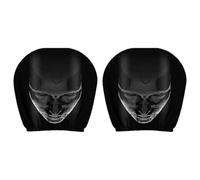 2-Piece Scary Headrest Covers Ghost Face For Cars Halloween