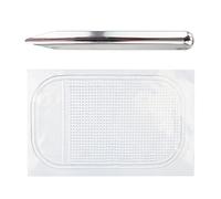 2 Piece Set Beading Tool and Pad for Jewelry Making Scoops Beads with Ease Curved Metal Tool with Tip Tube Silicone Bead Pad Stainless Steel Scoops