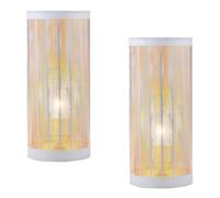 2-Piece Set Boho Decorative Nightstand Lamp Table Lamp Aigna Small White