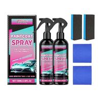 2-Piece Set Ceramic Car Coating Spray 3 in 1 Car Coating Spray Includes 2 Towels/2 Sponges Multi-Function, Highly Effective and Strong Protection (100ml*2)