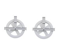 2 Piece Set Clothesline Pulley Weather Resistant 5 Inch Aluminum Axle Rustproof Deep Groove for Outdoor Laundry Drying Line Pulley for Clothes, Coats, Blankets, and More