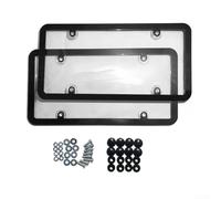 2-piece set for American license plate frame made of PC material, compatible with various car models, designed to resist wear and deformation over (grey)