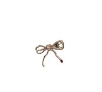 2-Piece set Girls' bow love hair clip Rhinestone bangs clip Broken hair edge Double ponytail hair clip