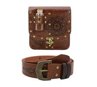 2 Piece/Set Lightweight Comfortable Waist Bag with Alchemist Bottle Medieval Costume Set for Various Body Types Cosplay Waist Pack