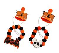 2-Piece Set of Halloween Pet Collar Dress Hat, Pet Accessories Dress Up Funny Cartoon, Suitable for Halloween Party Decoration (Black,S)