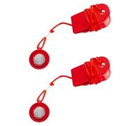2-piece set of red treadmill safety switch magnet safety clip,Universal Treadmill Safety Key, Magnetic Emergency Stop Key with ABS Plastic for All Treadmill Models