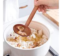 2 Piece Set of Solid Wood Soup Noodle Spoon, Long Handle Large Soup Spoon, Ramen Spoon, Soup Spoon, hot Pot Spoon Set, Soup Spoon, Colander, Suitable for Eating Noodles and Drinking Soup