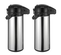 2-Piece Set Pump Airpot Coffee Server 1,9L Insulated Stainless Steel