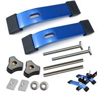2 Piece Set Track Hold Down Clamp, Quick Acting Fixture with T Bolts & Silder, Aluminum Alloy T-Slot Clamp, Woodworking Tool for CNC Engraving Machines, Router Tables, Table Saws, Drill Presses(Blue)