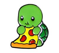 2 Piece Set Turtle Flower Heart Ticket Demon Whale - Enamel Metal Lapel Pin Clothes, Normal, Non-precious metal