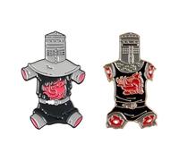 2 Piece Set Turtle Flower Heart Ticket Demon Whale - Enamel Metal Lapel Pin Clothes, Normal, Non-precious metal