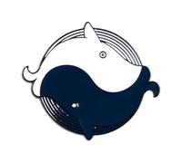 2 Piece Set Turtle Flower Heart Ticket Demon Whale - Enamel Metal Lapel Pin Clothes, Normal, Non-precious metal