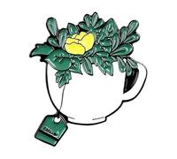 2 Piece Set Turtle Flower Heart Ticket Demon Whale - Enamel Metal Lapel Pin Clothes, Normal, Non-precious metal